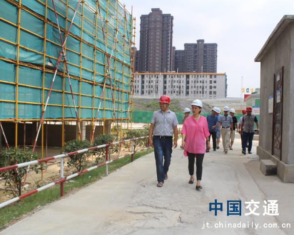 资阳市质监站辅导莅临象湖隧路、九洲高架安设房项目查抄领导工作
